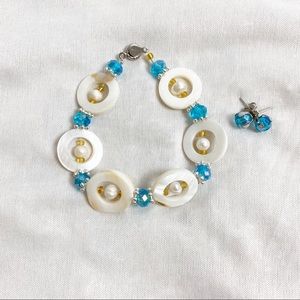FREE GIFT Crystal beads bracelet with earrings